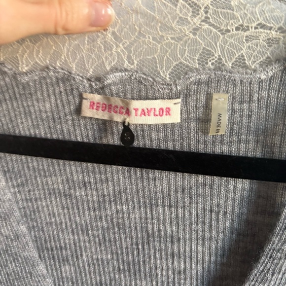 Rebecca Taylor Sz S Grey Wool Alpaca Lace Ballerinacore Feminine Fall Dress - Picture 7 of 15